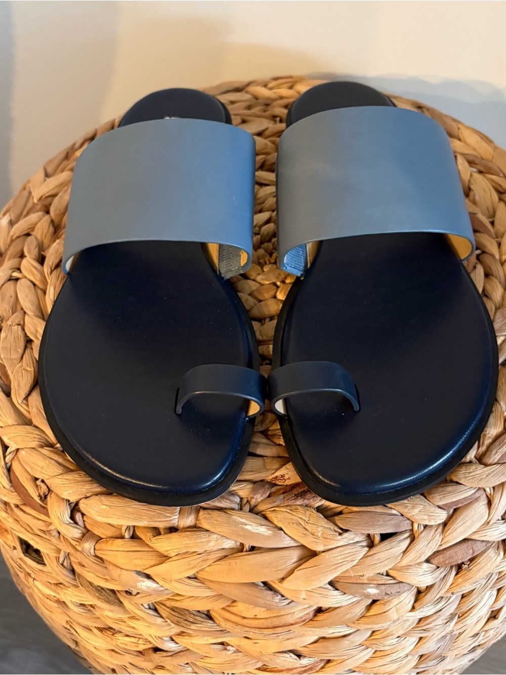 MICHAEL Michael Kors Navy Slide Sandals with Toe Loop